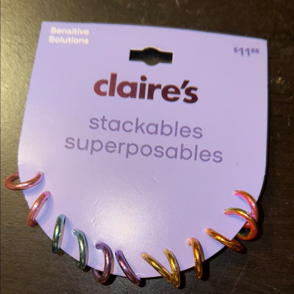Claire's Multicolor Stackable Rings